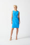 Joseph Ribkoff Lux Twill Sleeveless Sheath Dress-french blue-shopbody.com