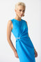 Joseph Ribkoff Lux Twill Sleeveless Sheath Dress-french blue-shopbody.com