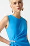 Joseph Ribkoff Lux Twill Sleeveless Sheath Dress-french blue-shopbody.com