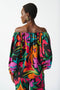 Joseph Ribkoff Gauze Tropical Print Flared Top-shopbody.com