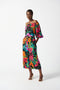 Joseph Ribkoff Gauze Tropical Print Culotte Pants-shopbody.com