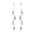 Amanda Blu Silver-Grey MOP Four Fish Chain Drop Earrings-shopbody.com