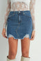 Just Black Denim A-Line Destructed Skirt-shopbody.com