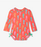 Hatley Baby Girls Painted Sea Rashguard Swimsuit-shopbody.com