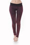 T-Party Mineral Wash Foldover Legging in Wine - Body & Soul Boutique