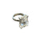 Charles Albert Silver - Clear Quartz Rectangle Ring-shopbody.com