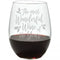 Carson Home Accents' Etched Stemless Wine Glass