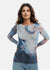 AMB Florence Doube Sheer Top - Blue Galaxy-shopbody.com