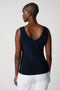 Joseph Ribkoff Double-V Tank - Midnight Blue-shopbody.com