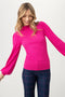 Trina Turk Glossy Sweater - Trina Pink-shopbody.com