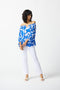 Joseph Ribkoff Georgette Abstract Print Off-the-Shoulder Top-shopbody.com