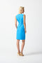 Joseph Ribkoff Lux Twill Sleeveless Sheath Dress-french blue-shopbody.com