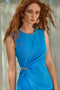 Joseph Ribkoff Lux Twill Sleeveless Sheath Dress-french blue-shopbody.com