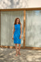 Joseph Ribkoff Lux Twill Sleeveless Sheath Dress-french blue-shopbody.com