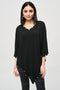 Joseph Ribkoff Sweater Knit Poncho With Rivet Detail-shopbody.com