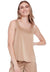 ILTM Rosalie Solid Satin Tank Top-champagne-shopbody.com