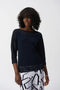 Joseph Ribkoff Knit Pullover Top With Mesh Detail-shopbody.com