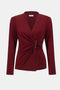 Joseph Ribkoff Moss Crepe Fitted Wrap Top-shopbody.com