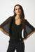 Joseph Ribkoff Silky Knit and Chiffon Fitted Top-shopbody.com
