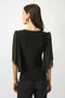 Joseph Ribkoff Silky Knit and Chiffon Fitted Top-shopbody.com