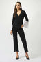Joseph Ribkoff Silky Knit & Stretch Taffeta Wrap Top-shopbody.com