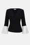 Joseph Ribkoff Silky Knit & Stretch Taffeta Wrap Top-shopbody.com