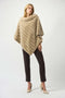 Joseph Ribkoff Faux Fur Textured Stripe Poncho-shopbody.com