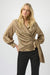 Joseph Ribkoff Jacquard Satin Animal Print Wrap Top-shopbody.com