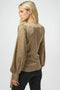Joseph Ribkoff Jacquard Satin Animal Print Wrap Top-shopbody.com