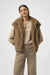 Joseph Ribkoff Chevron Faux Fur Mock Neck Vest - Mink-shopbody.com