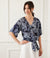 Karen Kane Flutter Sleeve Tie Front Top-shopbody.com
