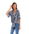 Karen Kane Flutter Sleeve Tie Front Top-shopbody.com