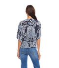 Karen Kane Flutter Sleeve Tie Front Top-shopbody.com