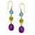 Charles Albert Alchemia - Multi Gemstone French Wire-Triple Earrings-shopbody.com