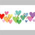 Papyrus -  row of multi hearts Valentine’s Day Greeting Card-shopbody.com