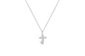 Stia Girl Forever Faith Prong Cross Necklace-Silver-shopbody.com