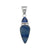 Charles Albert Silver - Lab Sapphire & Blue Aventurine Pendant-shopbody.com