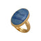 Charles Albert Alchemia - Oval Blue Aventurine Ring-shopbody.com