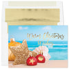 Masterpiece Studios Seaside Sparkle Warm Christmas Wishes Boxed Holiday Card-shopbody.com