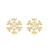 Amanda Blu Gold CZ Snowflake Earrings-shopbody.com