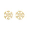 Amanda Blu Gold CZ Snowflake Earrings-shopbody.com