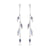 Amanda Blu Silver-Grey MOP Four Fish Chain Drop Earrings-shopbody.com