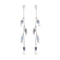 Amanda Blu Silver-Grey MOP Four Fish Chain Drop Earrings-shopbody.com