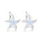Amanda Blu Silver CZ Blue Starfish Hoop Earrings-shopbody.com