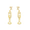 Amanda Blu Gold CZ Champagne Flute Earrings-shopbody.com