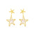 Amanda Blu Gold CZ & MOP Starfish Drop Earrings -shopbody.com