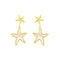Amanda Blu Gold CZ & MOP Starfish Drop Earrings -shopbody.com
