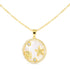 Amanda Blu Gold CZ & MOP Coastal Disk Necklace-shopbody.com