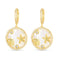 Amanda Blu Gold CZ & MOP Coastal Disk Hoop Earrings-shopbody.com
