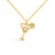 Amanda Blu Gold CZ and MOP Martini Necklace-shopbody.com